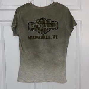 Women's green ombré Harley Davidson tee